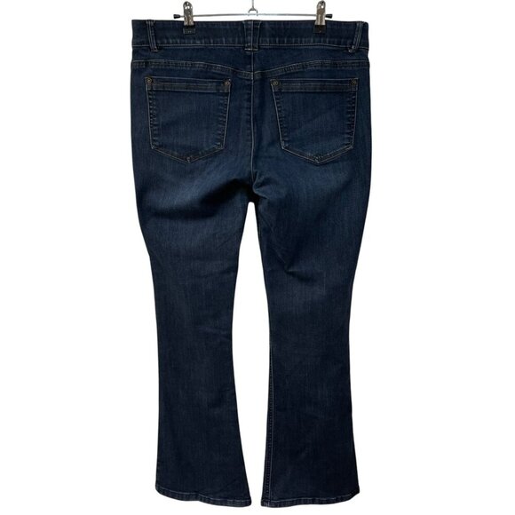Democracy Ab Solution Women Dark Washed Denim Flare Bootcut Jeans Size 12 - Picture 4 of 5